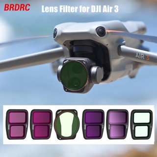 Brdrc ชุดฟิลเตอร์เลนส์ สําหรับโดรน DJI Air 3 Gimbal Camera UV CPL ND8 16 32