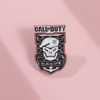 เข็มกลัด โลหะ รูป Call of Duty Enamel Pin Ops สีดํา เหมาะกับของขวัญ สําหรับเพื่อน แฟนคลับ