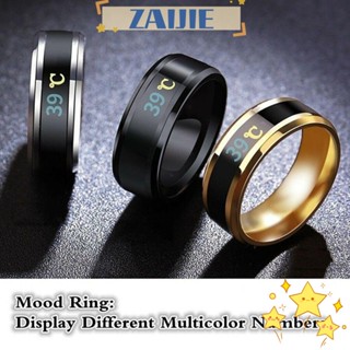 Zaijie24 เครื่องวัดอุณหภูมิอัจฉริยะ แบบแหวนอารมณ์ สร้างสรรค์