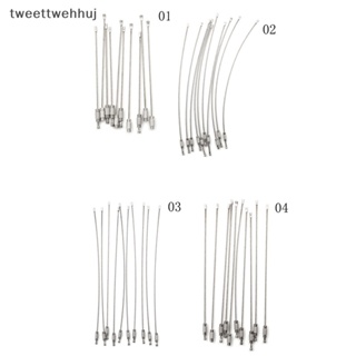 Tw 10 ชิ้น แฟชั่น เดินป่า เครื่องมือ พวงกุญแจ สายเคเบิล พวงกุญแจ สเตนเลส 10/15/20 ซม. huj