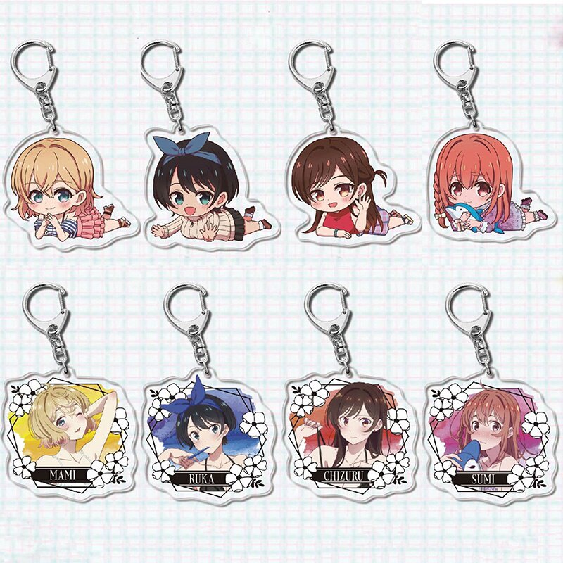 อะนิเมะน่ารักเช่าแฟน Kanojo Okarishimasu Chizuru Sumi Ruka Mami Anime Small Shop