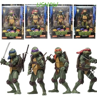 Usnow ฟิกเกอร์ PVC รูปปั้นนินจาเต่า Neca 1990 ขนาด 7 นิ้ว 18 ซม. ของขวัญวันเกิด สําหรับเด็ก