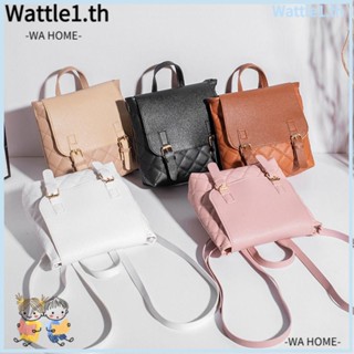 Wttle กระเป๋าสะพายไหล่ กระเป๋านักเรียน ลําลอง ประดับเพชร สีพื้น