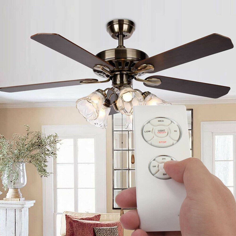 ชุดรีโมตคอนโทรลพัดลมติดเพดาน 110-220V สวิตช์ควบคุมความเร็วลม ปรับได้