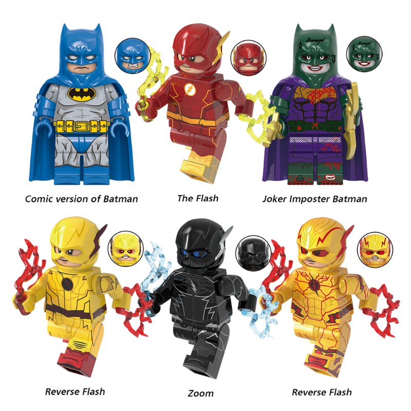 โมเดลฟิกเกอร์ The Flash DC Movie Version of Bat Reverse Flash Zoom Joker Super Heroes ขนาดมินิ ของเล่นสําหรับเด็ก