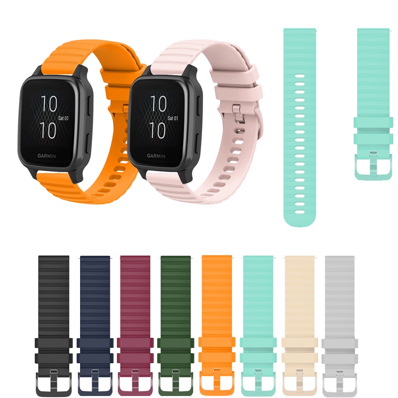 สายนาฬิกาข้อมือซิลิโคน สําหรับ Garmin Venu SQ2 SQ Music
