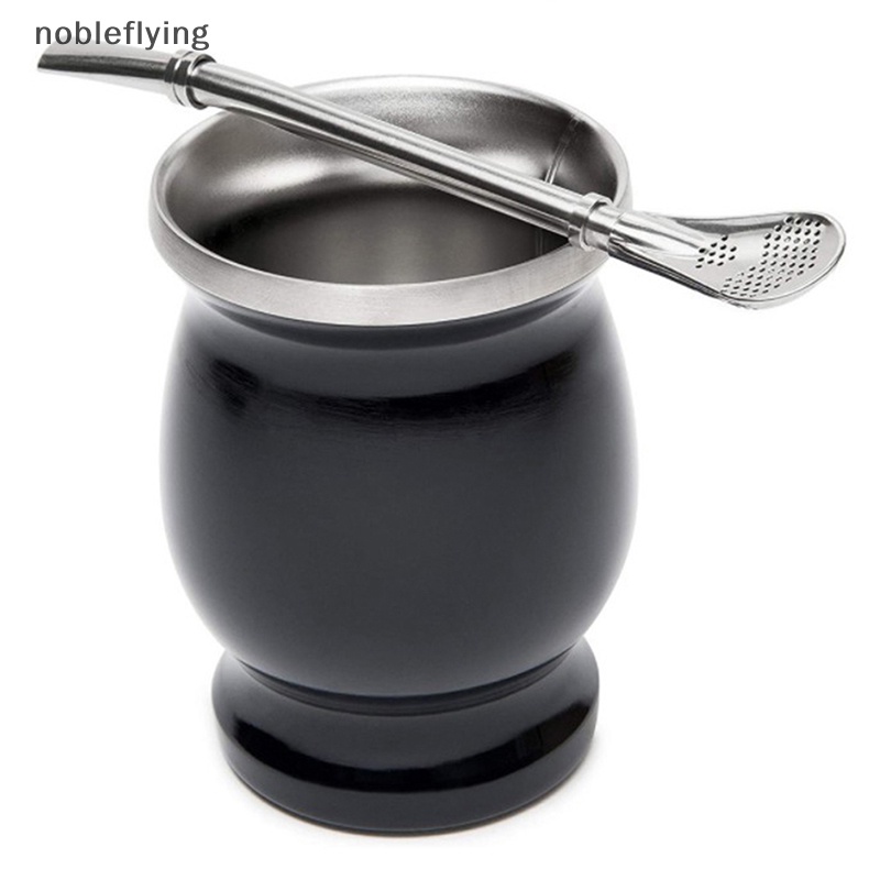 Nf Yerba Mate Gourd ชุดแก้วน้ําชา สเตนเลส แบบสองชั้น nobleflying