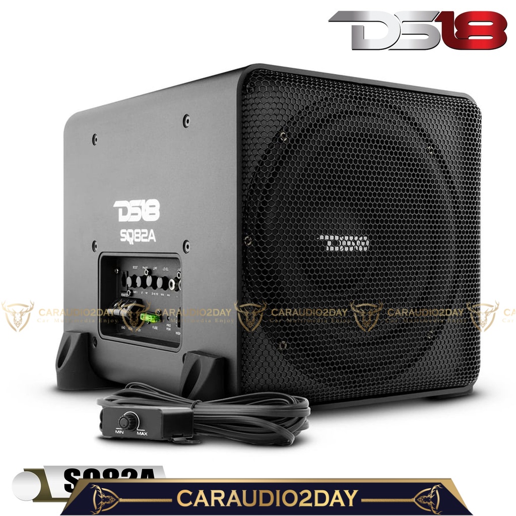 ✅อเมริกาแท้ส่งไปรษณีย์✅ DS18 รุ่น SQ82A ตู้ซับสำเร็จรูปแบบสี่เหลี่ยมพร้อมแอมป์ในตัว กำลังขับสูงสุด 1