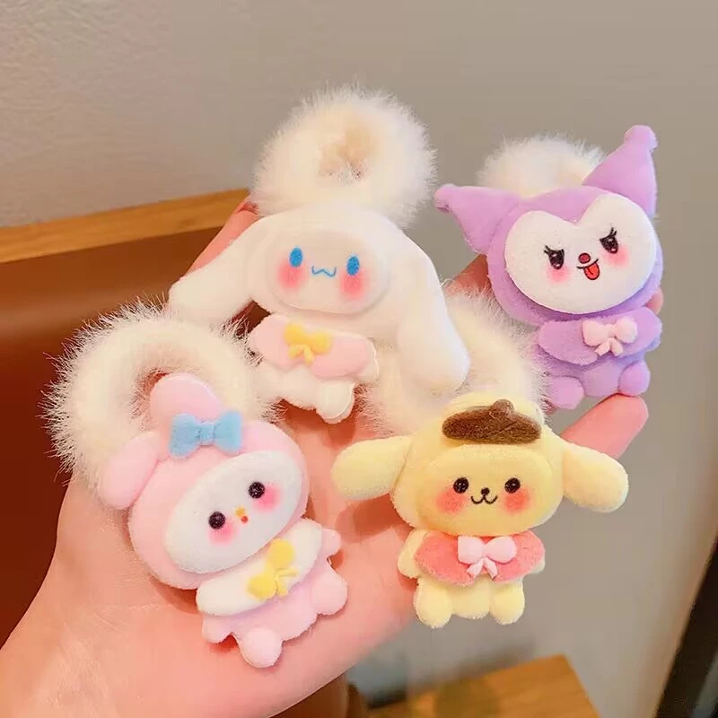 ยางรัดผมกำมะหยี่ขนนิ่ม ลาย Sanrio แฟชั่น น่ารัก thumbnail 3