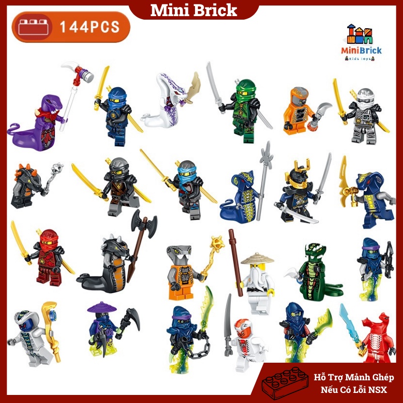 Combo 24 Ninja Go ตัวละคร Minifigures Kai Cole Jay Lloyd Zane Assembly รุ ่ นเต ็ มพิมพ ์ 61045 Minibrick Minibrick
