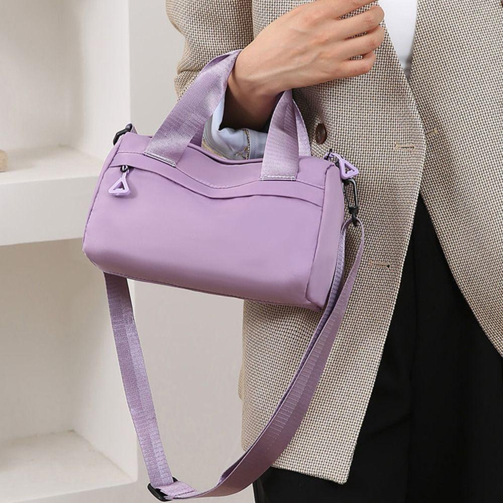 UUMIR กระเป๋าสะพาย 2 in 1, กระเป๋าสะพายข้างสีทึบผ้า, กระเป๋า Tote อเนกประสงค์แบบพกพาของขวัญ