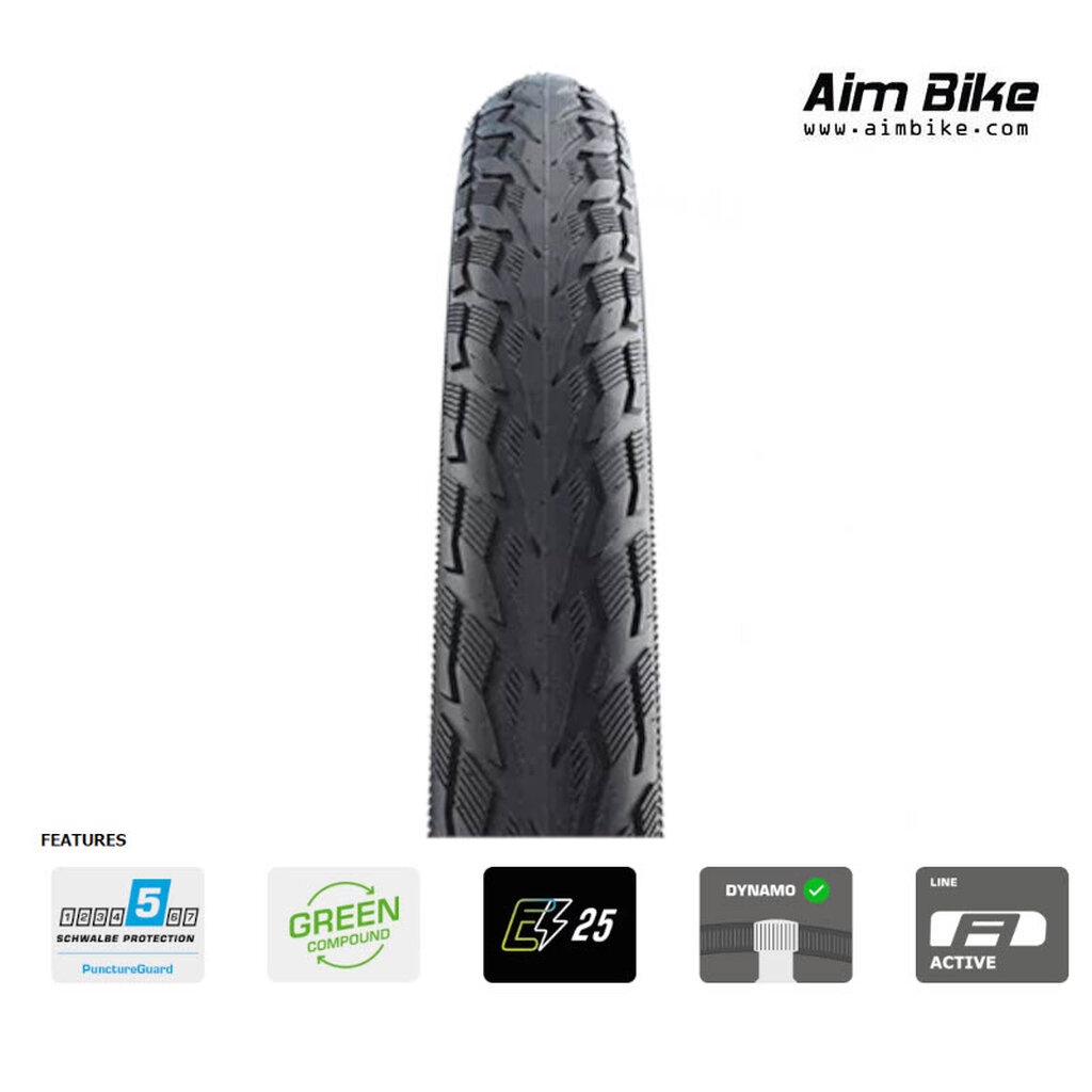 ยางนอกขอบลวด Schwalbe Delta Cruiser Plus 20x1.75