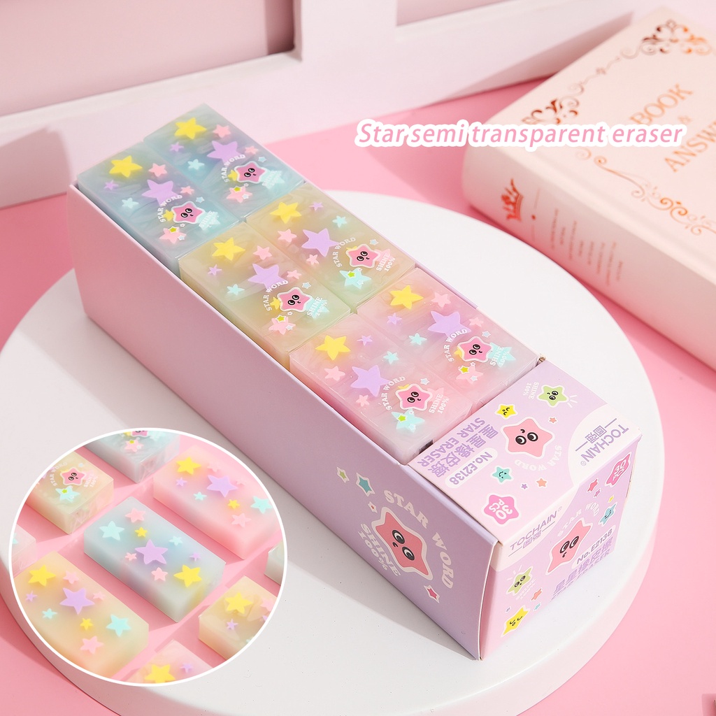 Star ยางลบลบลบลบ ลบสะอาด ลบรังแค สําหรับนักเรียน เครื่องเขียน WJ447