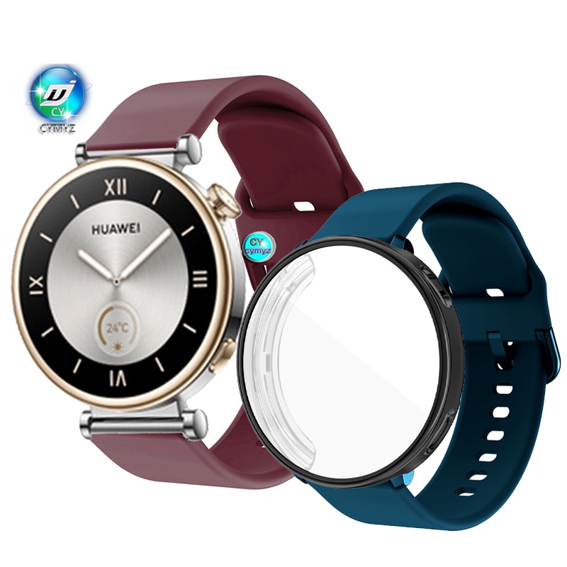 for huawei watch GT4 GT 4 สาย สายนาฬิกาสายซิลิโคน สำหรับนาฬิกาอัฉริยะ   huawei watch GT4 GT 4 เคส เคสป้องกัน เคสเต็มจอ