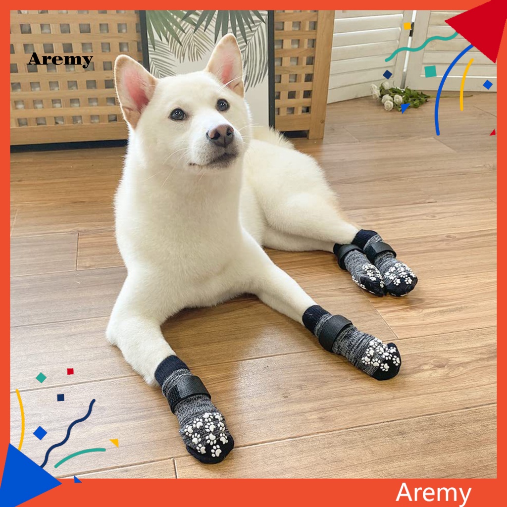 Arem ถุงเท้าสัตว์เลี้ยง กันน้ํา พร้อมสายรัดปรับได้ กันลื่น สําหรับผู้ซื้อเอเชียตะวันออกเฉียงใต้