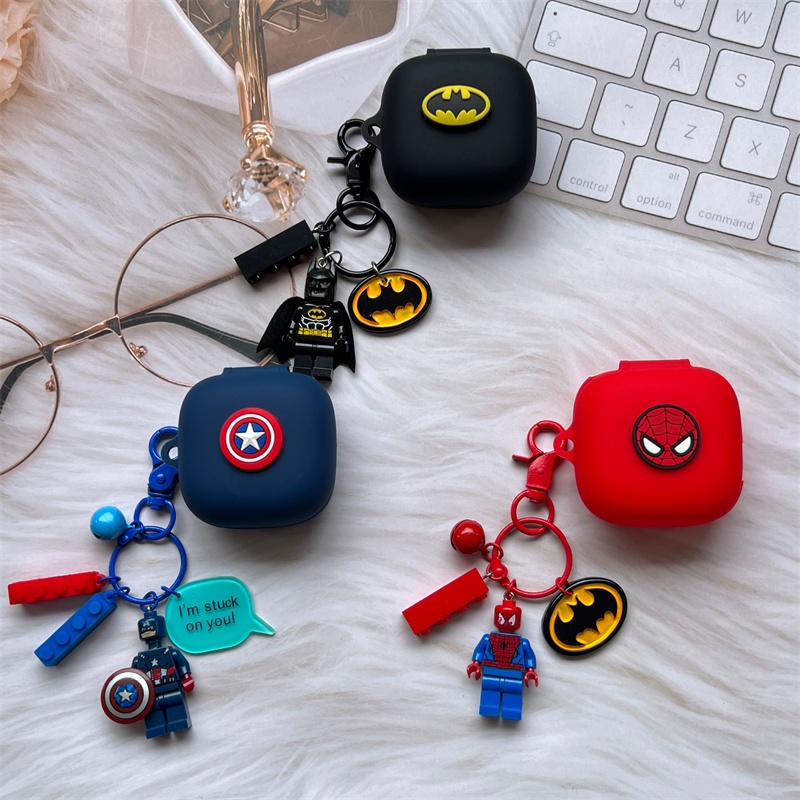 เคสซิลิโคน ลายการ์ตูนแบทแมน กันตก สําหรับ Qcy T13 ANC Qcy T13 HT05 DIY