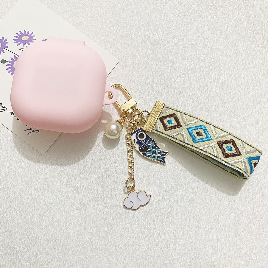 Ins สําหรับ Anker Soundcore R50i / P20i กรณี 50i nc แฟชั่นดอกไม้ keychian หูฟังเคสซิลิโคนน่ารักสําหร