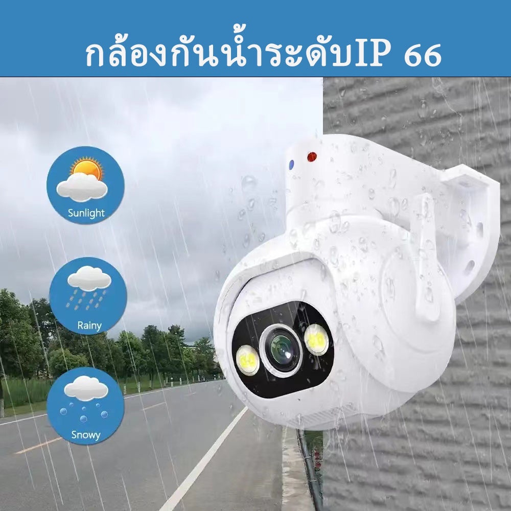 กล้องวงจรปิด 4K Wi-Fi 2.4Ghz ดูผ่านแอพ iCam365 หมุนได้360 กันน้ำ กันฝุ่น พูดตอบโต้ได้ อินฟาเรท ติดตั้งภายนอก ภายใน