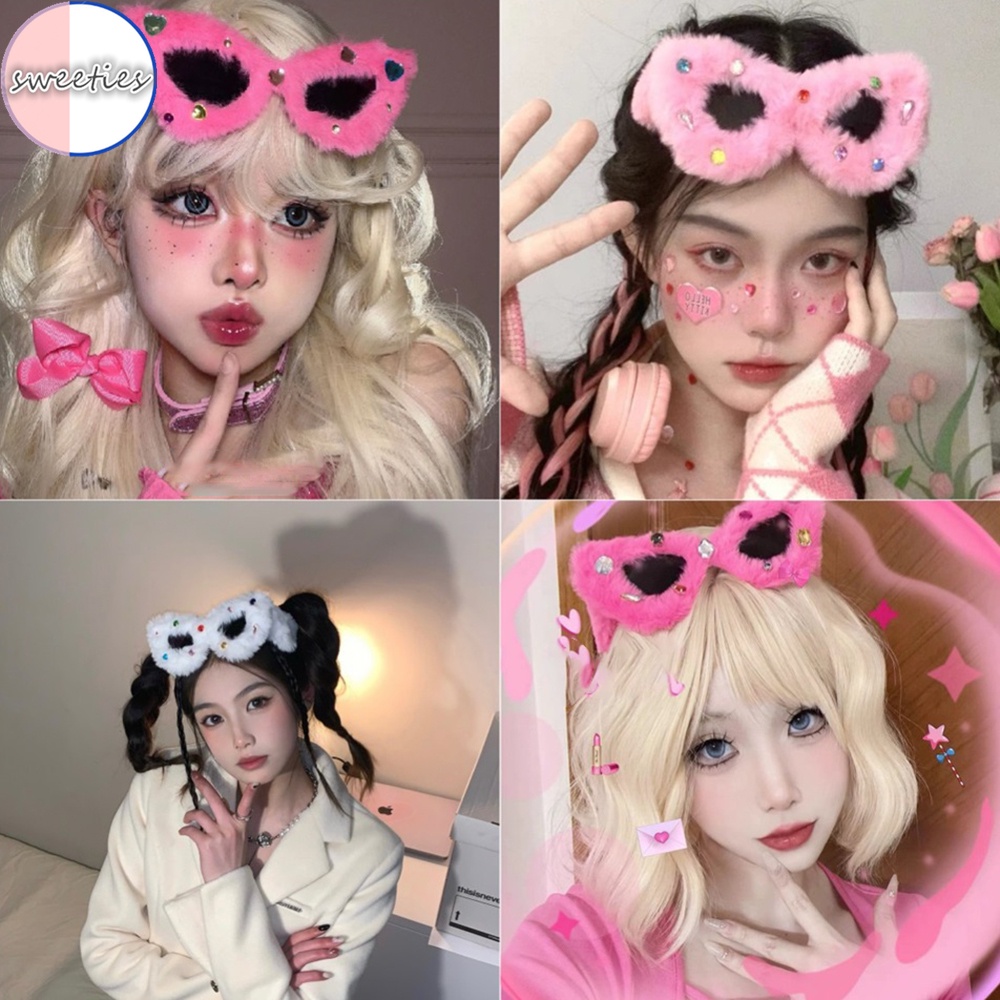 แว่นตากันแดด รูปตุ๊กตาบาร์บี้ สีชมพู เครื่องประดับแฟชั่น สําหรับผู้หญิง