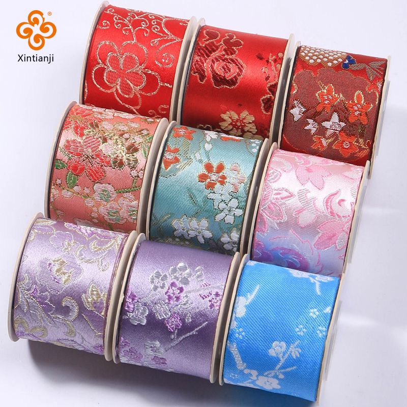 ริบบิ้นผูกโบว์ สไตล์โบราณ 2.5 ซม. สีทอง สีเงิน 1 หลา สําหรับทําเครื่องประดับผม DIY