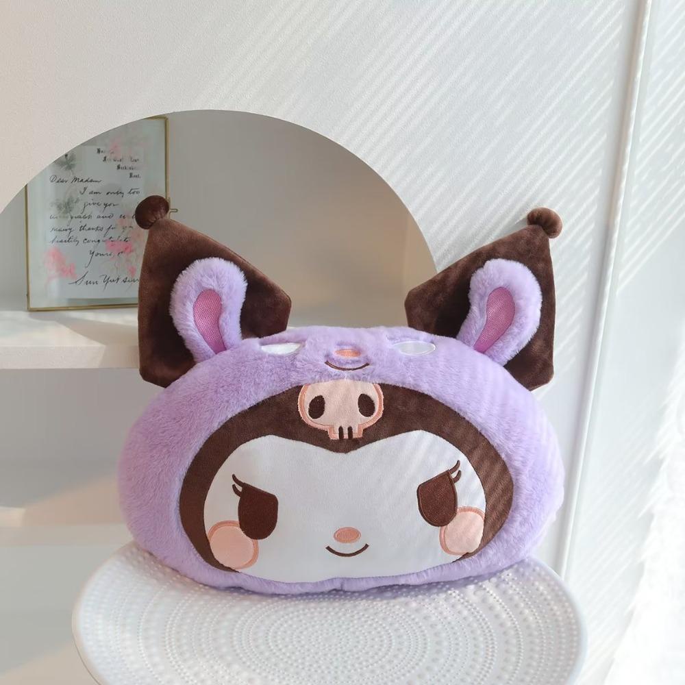 Forbetter Kuromi Plush รถหมอน, Kuromi สบาย Kuromi เบาะรถ,ยัดไส้โยนหมอน Kawaii อะนิเมะนุ่ม Melody รถ Headrest เบาะหลังเก้าอี้รถ