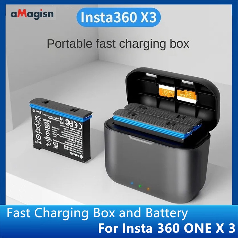 สําหรับ Insta360 X3 Fast Charging กล ่ องและแบตเตอรี ่ สําหรับ Insta 360 ONE X 3 Charger Hub อุปกรณ ์ เสริม