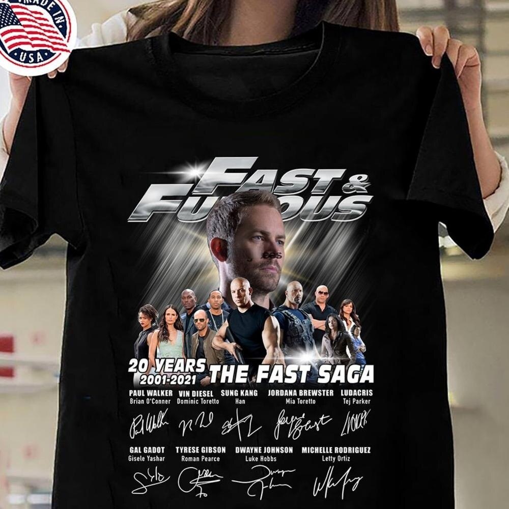 เสื้อยืด ผ้าฝ้าย ลาย Fast and furious ครบรอบ 20 ปี