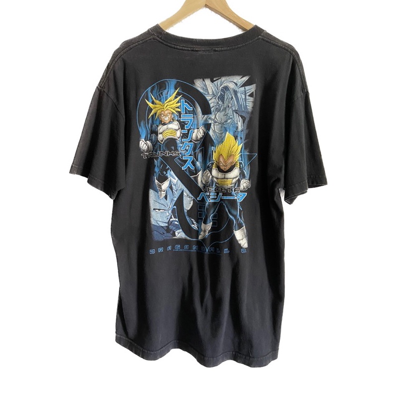 คอกลม Dragonball Z 00’s Trunks &amp; Vegeta Vintage T-shirt เสื้อยืดแขนสั้น