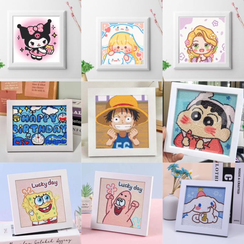 Diamond Painting ภาพครอสติสคริสตัล ภาพวาดเพชร DIY ภาพวาดเพชร/ภาพปักเพชร/ภาพวาดปักเพชร ภาพติดเพชรพร้อมกรอบรูป