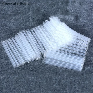 Tt 500 ชิ้น DIY พลาสติกฟางทิ้งสั้นโปร่งใสชี้ฟางบาง mbn