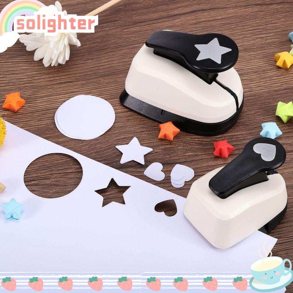 Solighter เครื่องเจาะรูกระดาษ รูปดาวห้าแฉก พลาสติก ABS ขนาด 9-25 มม. แฮนด์เมด คุณภาพสูง DIY สําหรับเด็ก