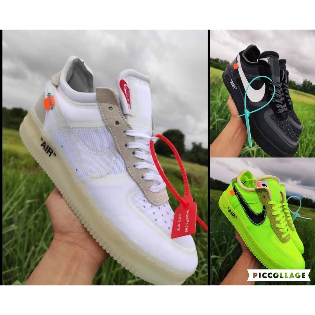 Nike Air Force 1 Off White 3 รองเท้าลำลองสี