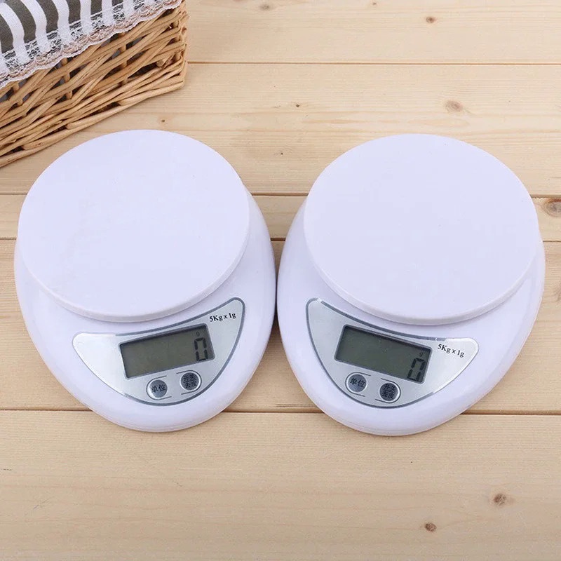5kg/1g Portable Digital Scale LED Electronic Scales Postal Food Balance Measuring Weight Kitchen LED