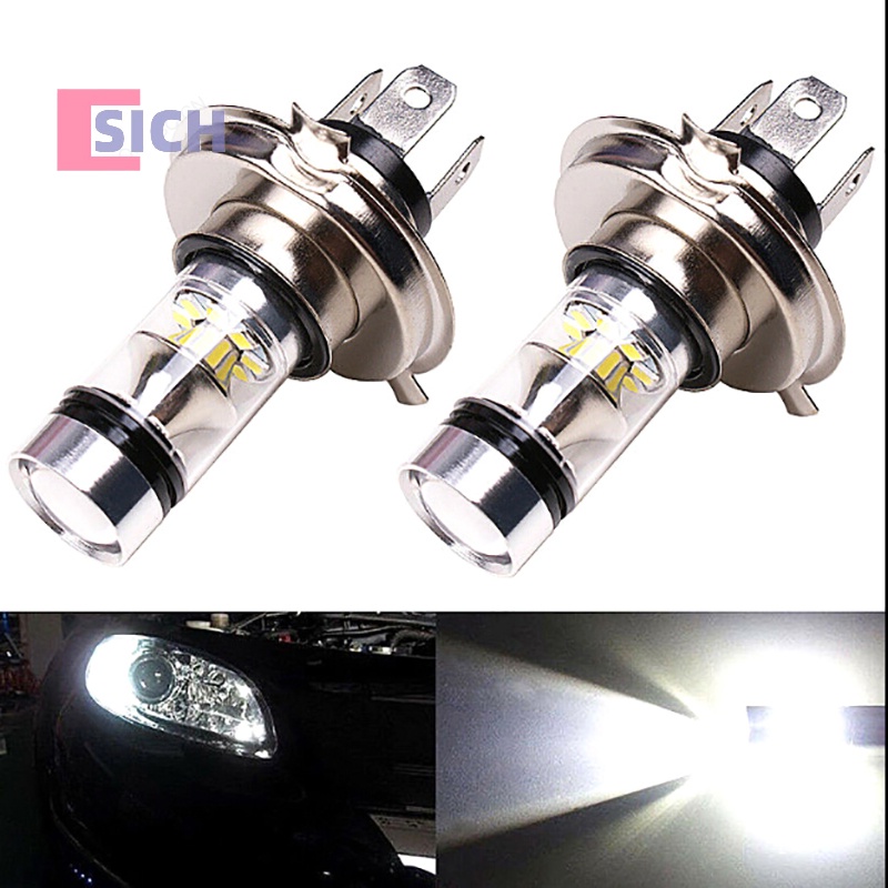 [Sich] ใหม่ หลอดไฟตัดหมอก DRL LED 20 ดวง H4 H7 9003 HB2 8000K Hi Lo Beam สําหรับรถยนต์ 2 ชิ้น