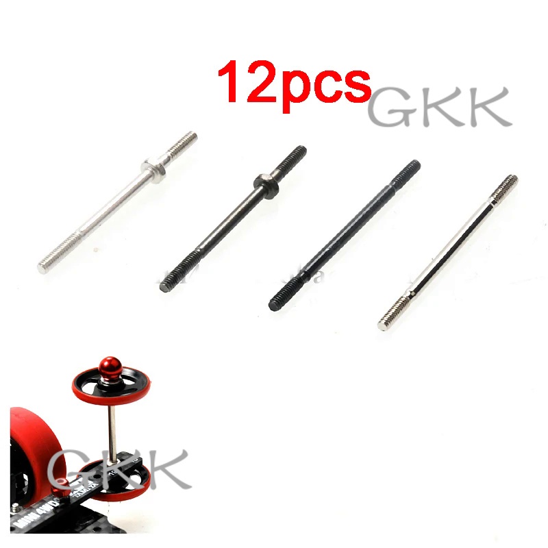 GK 12pcs M2 Double-head Threaded Screws 94809 2mm Anti-hanging Stabilizer Screw Replace Guide Roller