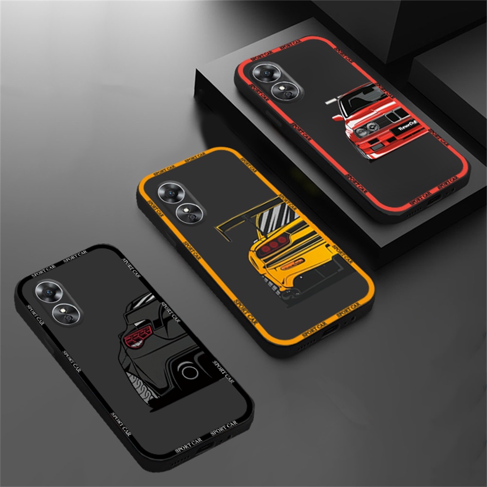 เคสโทรศัพท์มือถือ ลายรถแข่ง HOSTR สําหรับ OPPO A18 A38 A78 A58 A17 A57 A77S Reno 8T A16 A54S A15S A5S A7 A12 A53 A16K A31 A9 A5 A3S A92 A55 A74 A95 A94 Reno8T