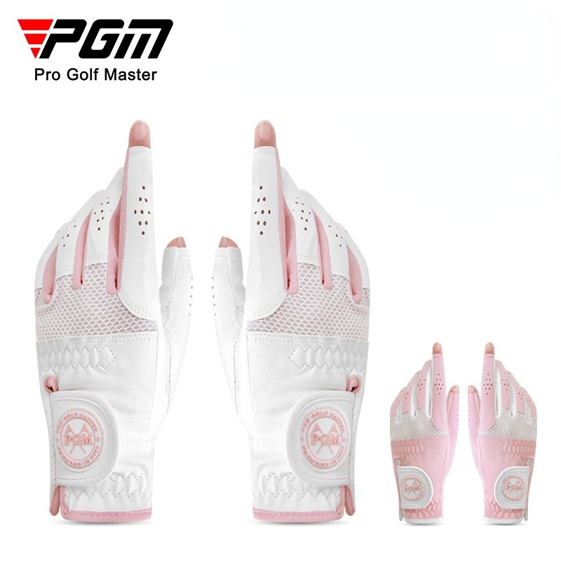 Pgm ถุงมือกอล์ฟ ผ้าไฟเบอร์นิ่ม ระบายอากาศ กันลื่น ทนทาน สําหรับผู้หญิง ST031