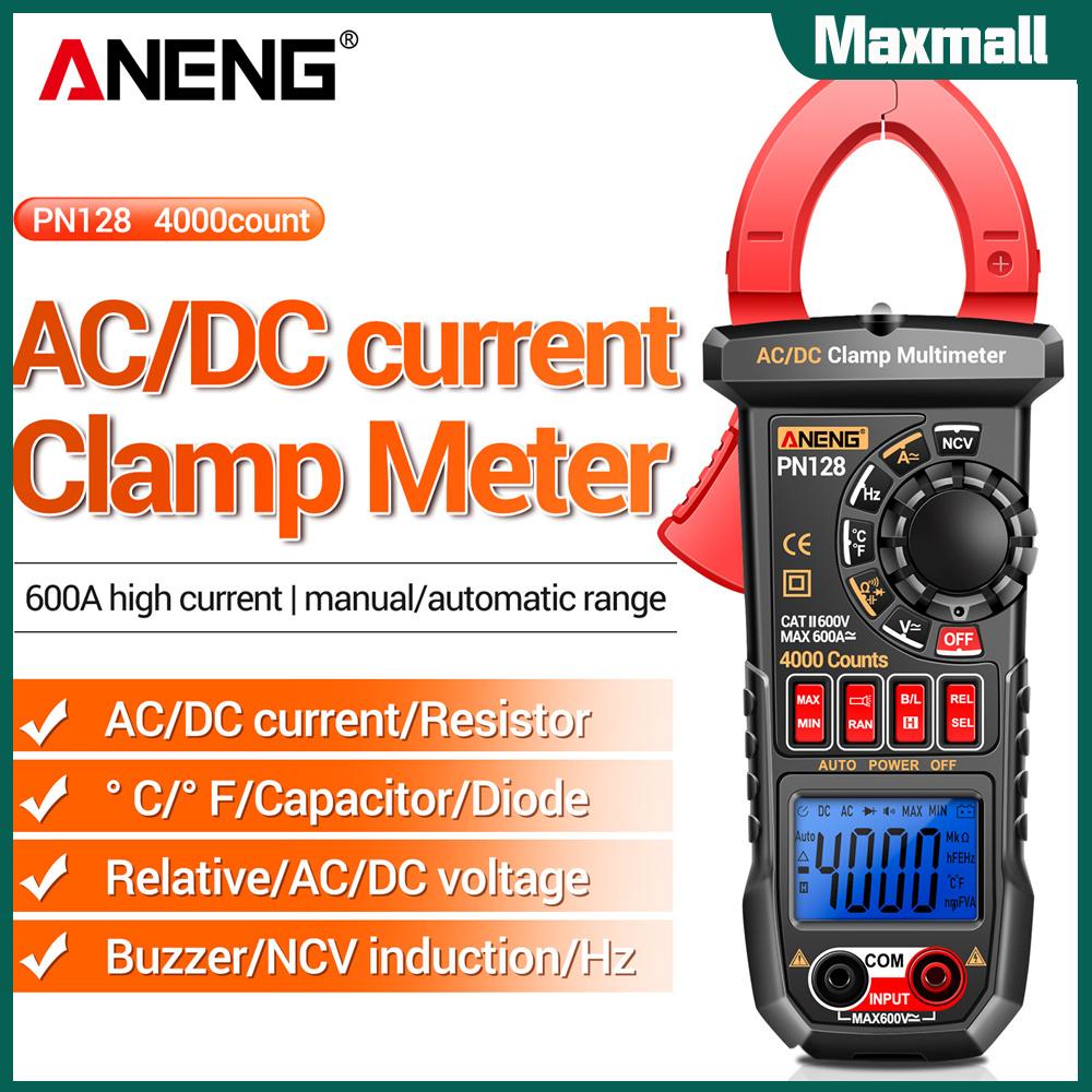 【Maxmall】ANENG PN128 4000 การนับ PLIE -รูปตารางสากล 600A สูง -ความแม่นยำ AC/DC แรงดันไฟฟ้าปัจจุบัน NCV True RMS Digital Digital Watch Test Test