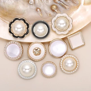 Bfxdg ปุ่มกลมตกแต่ง 10 ชิ้น/เซ็ต สําหรับเสื้อถักผู้หญิงระดับไฮเอนด์ เสื้อกันหนาว เสื้อโค้ท กันลม