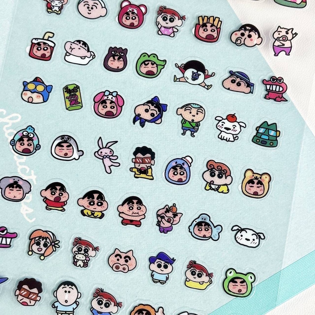 สติกเกอร์ ลายการ์ตูนชินจังน่ารัก สําหรับตกแต่งแล็ปท็อป โทรศัพท์ 56 ชิ้น