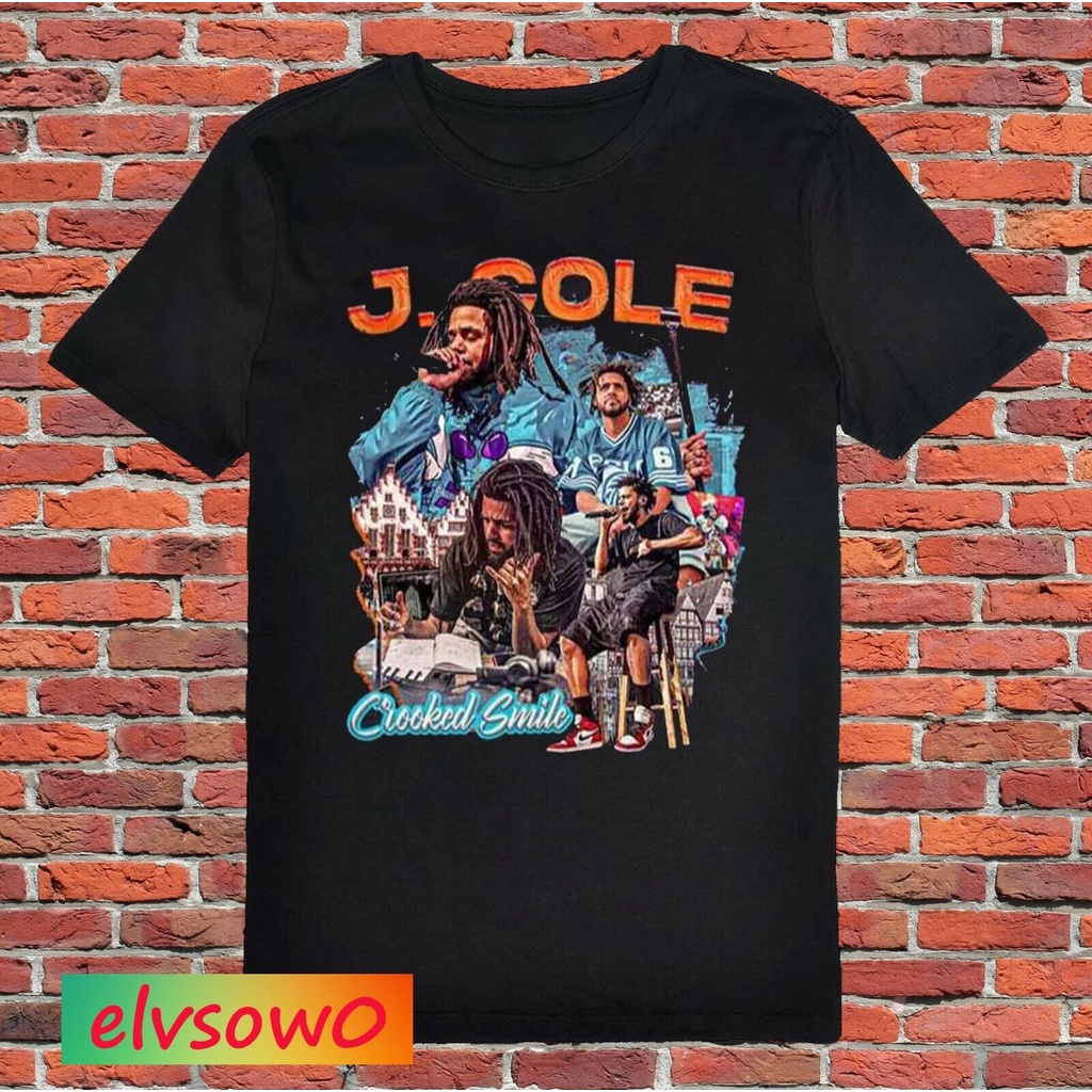Vintage J Cole Rapper T Shirt เสื้อฮิปฮอปสําหรับผู้ชาย