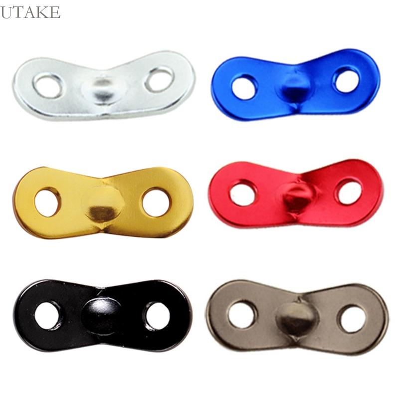 Utakee 10 ชิ้น อลูมิเนียมอัลลอยด์ เต็นท์ เชือก ตัวปรับความตึง ตั้งแคมป์ กันลื่น สายล็อค หัวเข็มขัด