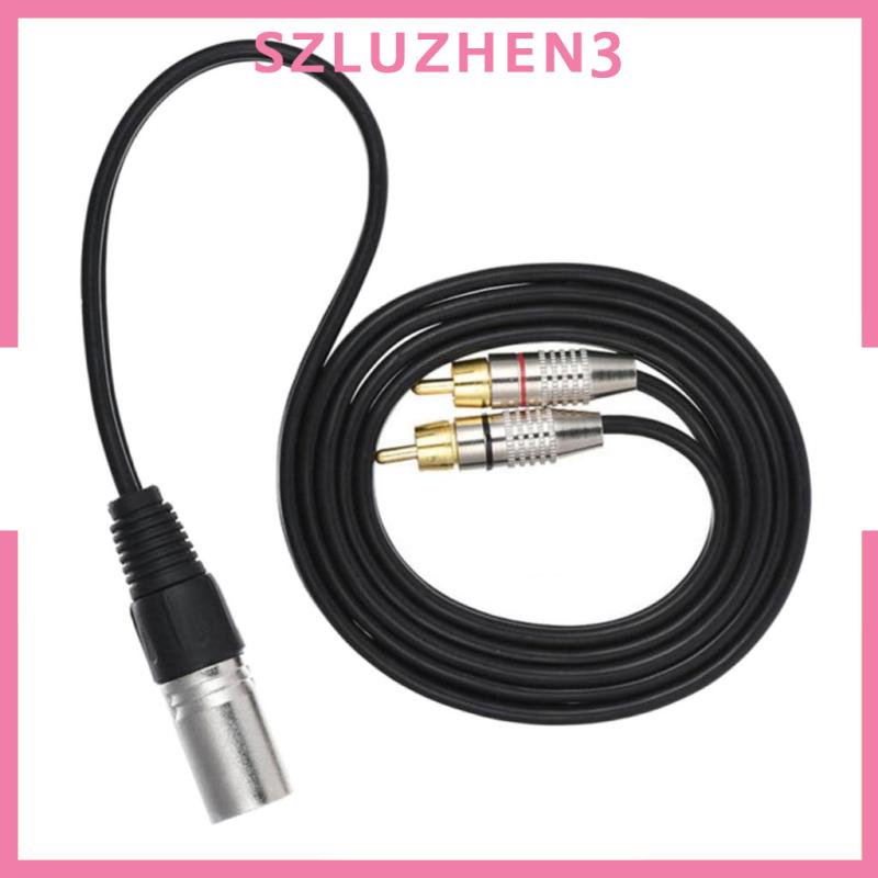 [Szluzhen3] อะแดปเตอร์สายเคเบิล 3-Pin XLR Male Plug to RCA Male