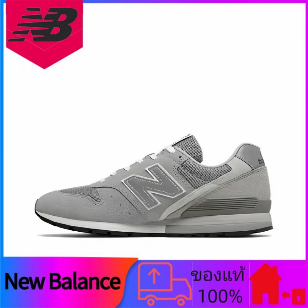 ของแท้ 100% New Balance NB 996 รองเท้าวิ่งที่ดูดซับแรงกระแทกสวมใส่สบาย unisex สีเทาเข้ม