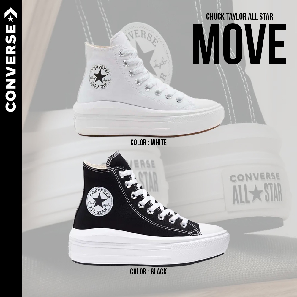 Converse Collection คอนเวิร์ส รองเท้าผ้าใบ รองเท้าข้อสูง W Chuck Taylor All Star Move Platform HI 5