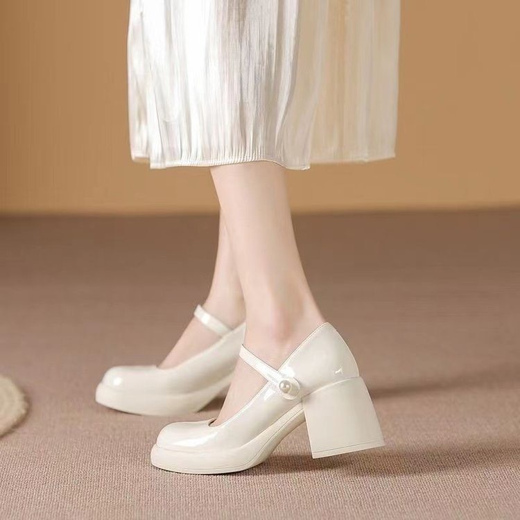 Charming missx รองเท้าส้นสูง2-3นิ้ว หัวมน ส้นหนาแมรี่เจนญี่ปุ่น แฟชั่นแมรี่เจน หวานๆ  BR390