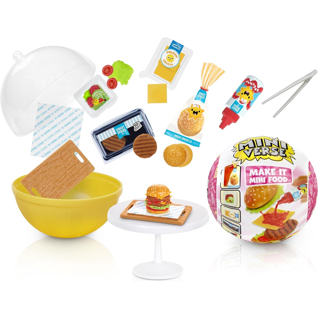 Make It Mini Food Diner Series 3 Mini Collectibles - MGA's Miniverse, Blind Packaging, DIY, Resin Play, Replica Food, NOT Edible, Collectors, 8+(หลากสี)
