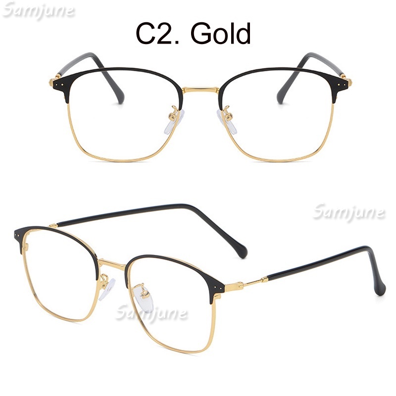 แว่นตาโฟโตโครมิกแสงสีฟ้า - กรอบโลหะ เลนส์สี่เหลี่ยมผืนผ้า ไม่จํากัดเพศ - รูปที่ 7