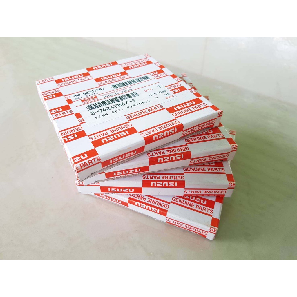 แหวน เครืองยนต์ 4JA1 อีซูซุ ทีเอฟอาร์ แหวนลูกสูบ  TFR,D-MAX 2.5,4JA1   (ไซส์ STD ) แท้ๆเบิกห้าง   ชุ