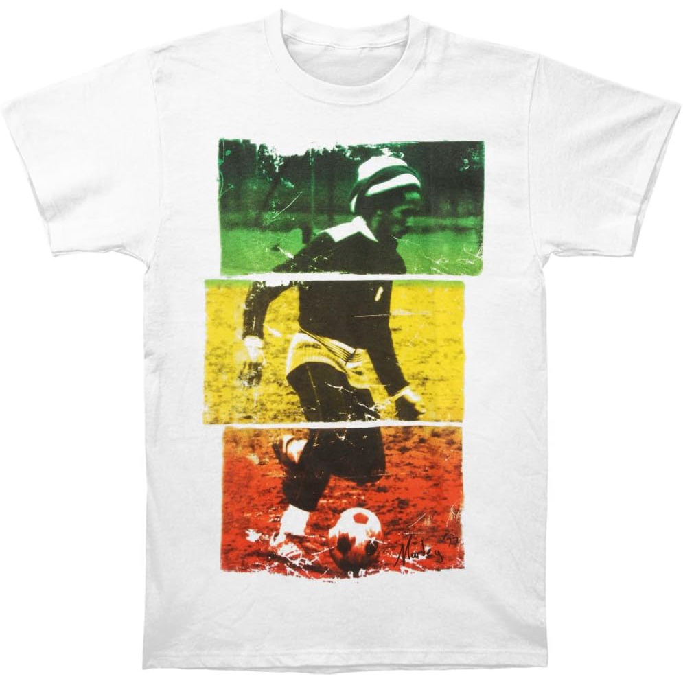 เสื้อยืดผ้าฝ้ายผู้ชาย Zion Rootswear ผู้ชาย Bob Marley ฟุตบอล T เสื้อ 4XL , 5XL , 6XL